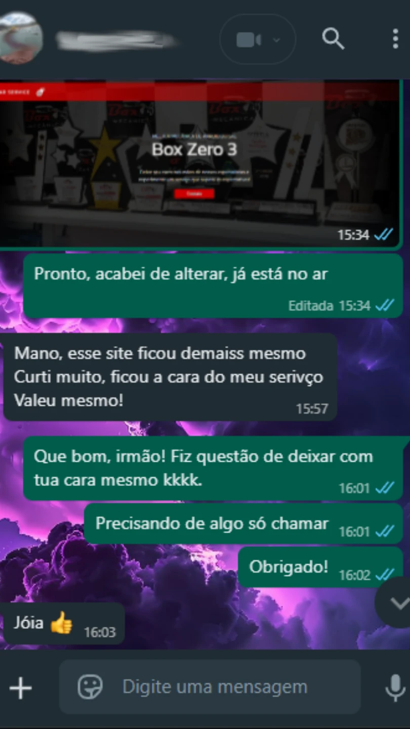 Depoimento de cliente