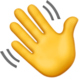Emoji de mão acenando